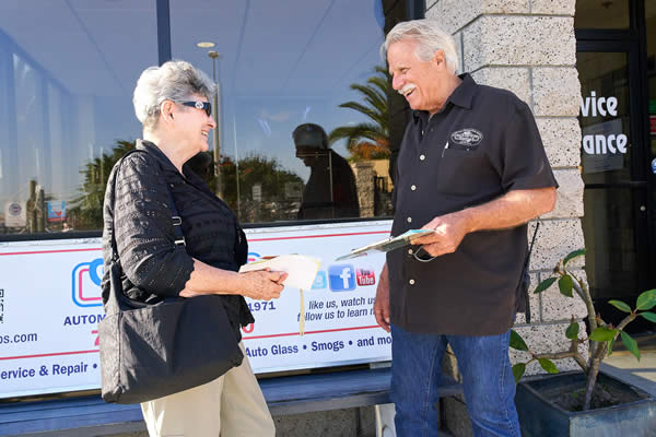 huntington beach auto repair shop customer and owner